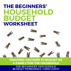 Odd Cents - The Beginners' Household Budget Worksheet - 300 x 300